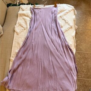 Zara Light Purple satin skirt